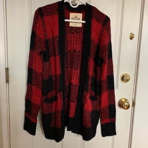 Buffalo check Hollister Cardigan NWOT